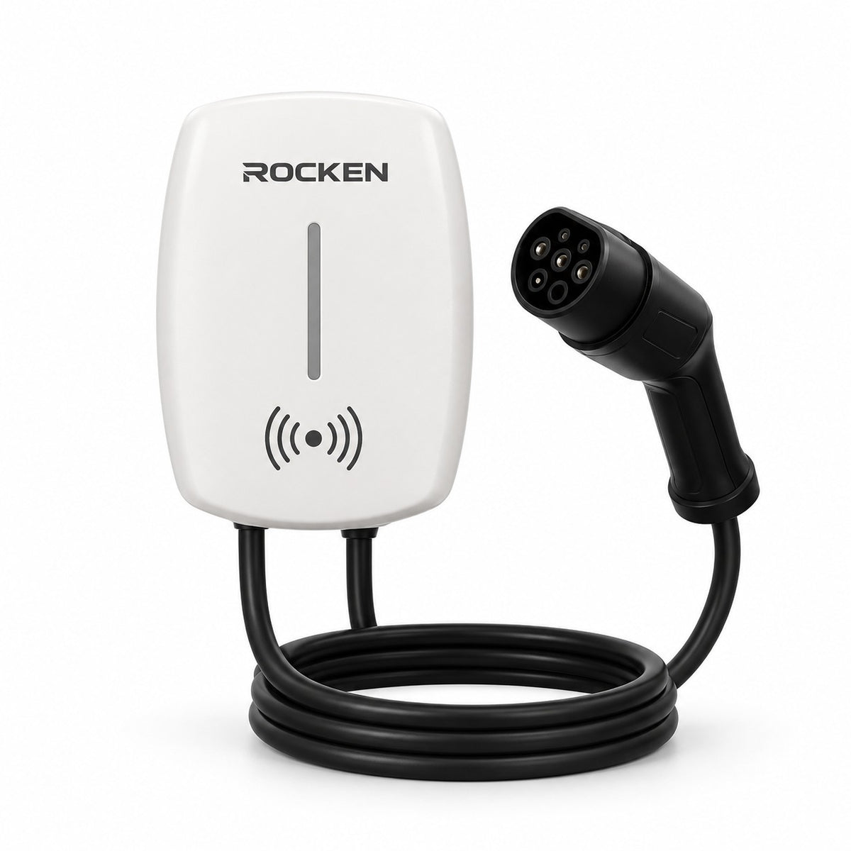ROCKEN Compact White EV Charger with Cable