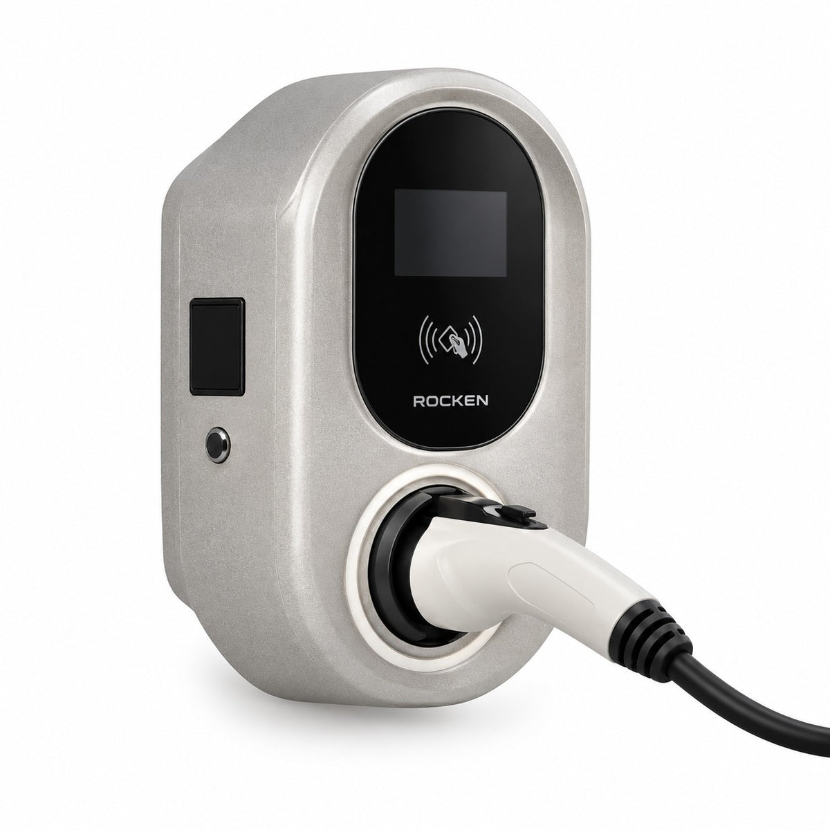 ROCKEN Silver EV Charger with Display