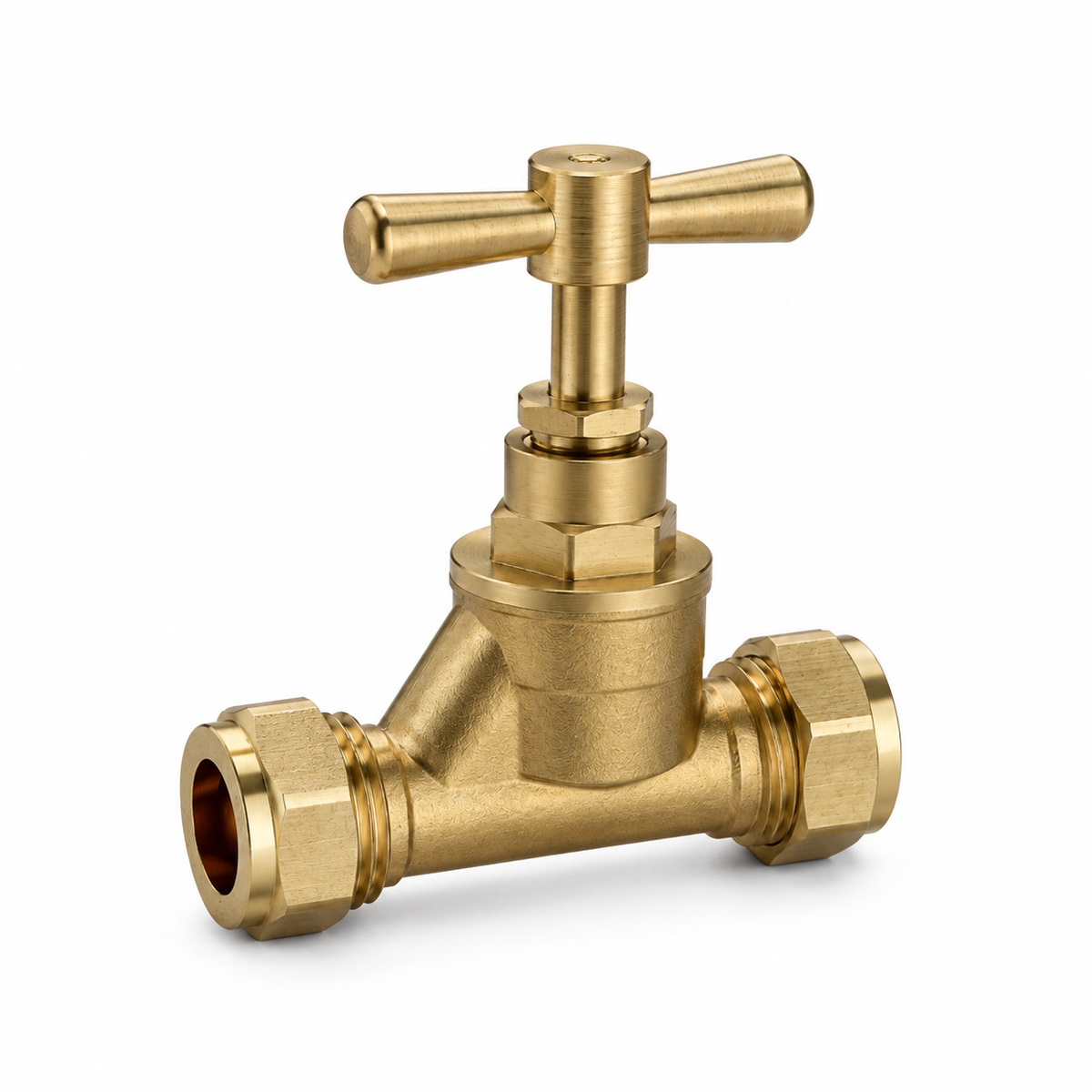 KIVO Brass Compression Stopcock – BS1010
