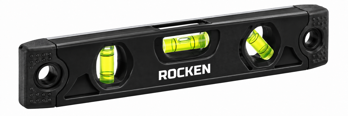 ROCKEN Magnetic Torpedo Level – Black