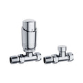 KIVO Straight Thermostatic Radiator Valve & Lockshield Set – VHTRV005