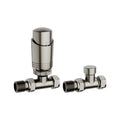 KIVO Straight Thermostatic Radiator Valve & Lockshield Set – VHTRV005