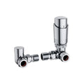 KIVO VHTRV007 Corner Thermostatic Radiator Valve & Lockshield Set – Polished Chrome