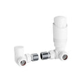 KIVO VHTRV007 Corner Thermostatic Radiator Valve & Lockshield Set – White